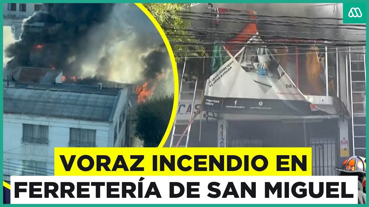 Voraz incendio afecta a ferretería de San Miguel