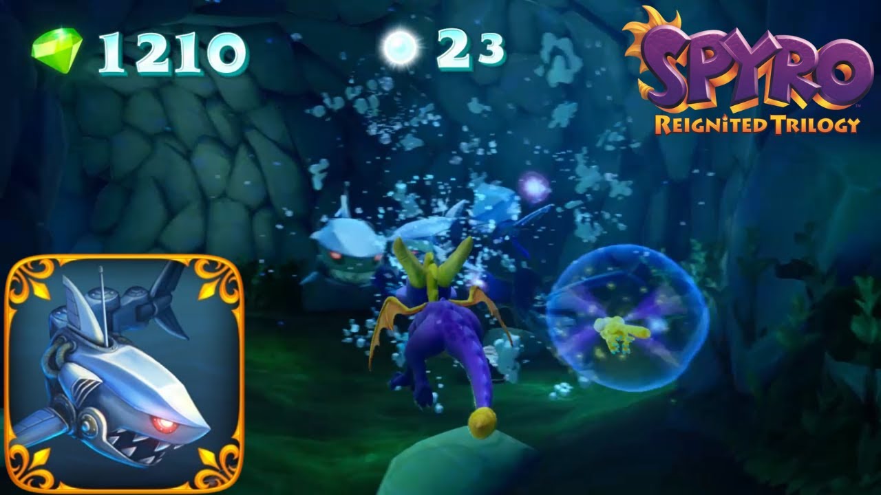 Spyro 2 (Reignited Trilogy) - How to destroy metal sharks (Aquaria Towers)