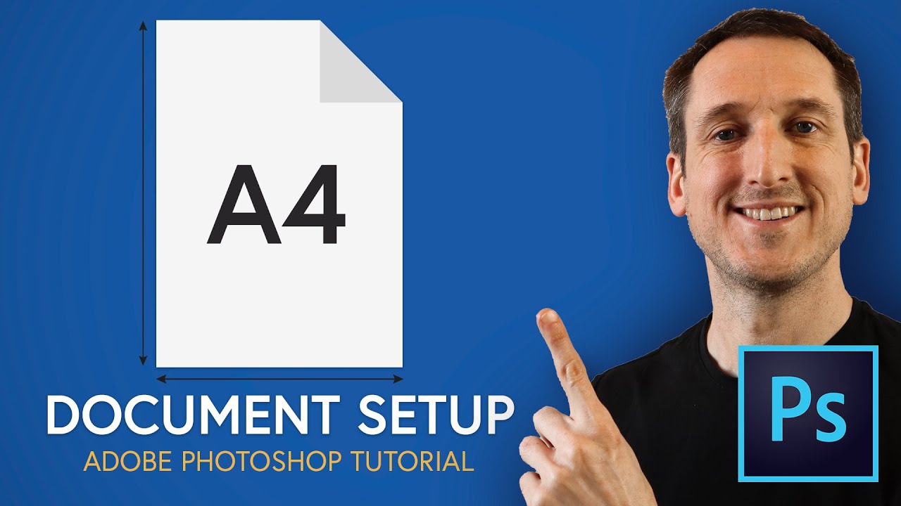How to setup an A4 document in Adobe Photoshop
