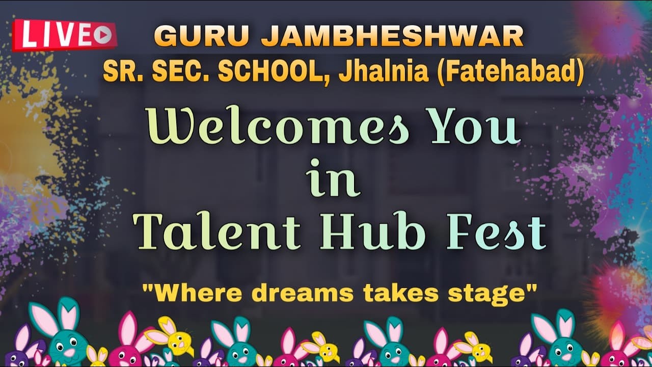 LiVE🔴 Annual function | Guru Jambheshwar Sen. Sec. School,Jhalniya (Fatehabad)