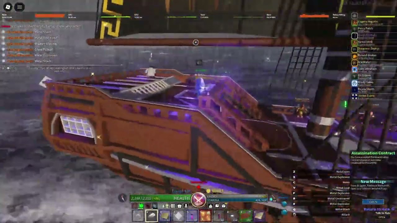 guy destroys my sailboat gets killed and ragequits in arcane odyssey
