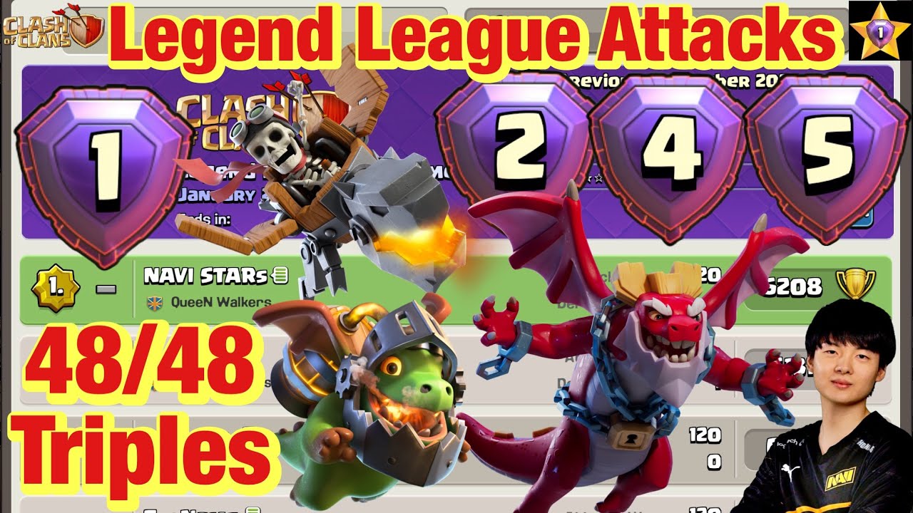 Legend League Attacks April Season Day12 DRAGON RIDER TOTEM With Army Link