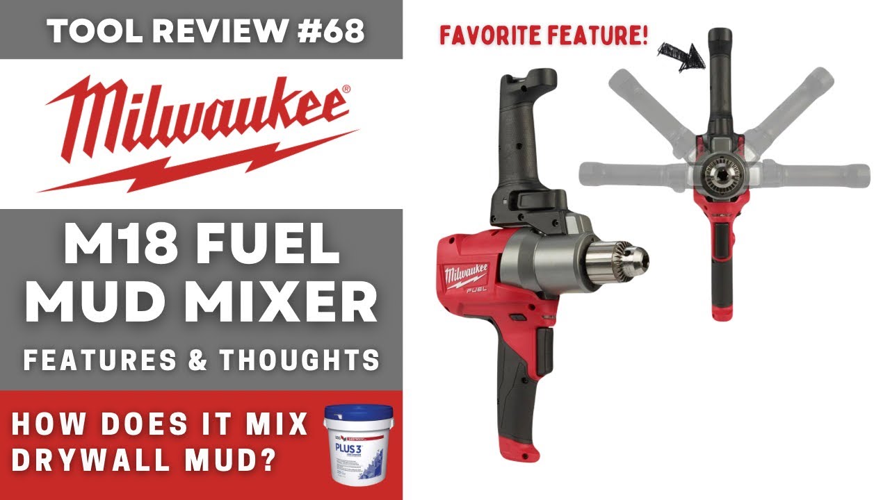 Milwaukee M18 FUEL Mud Mixer / Features and My Thoughts on Mixing Drywall Mud #tools #milwaukee #m18