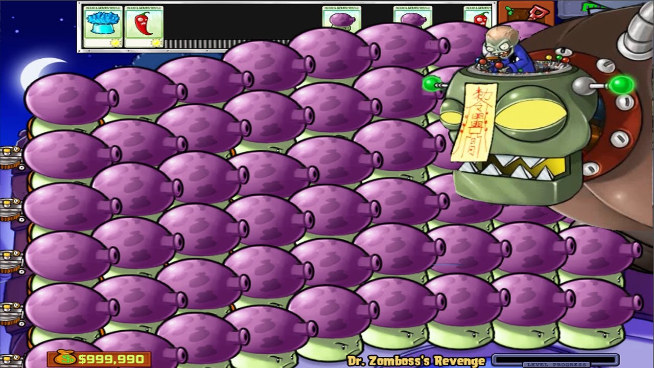 99 Fume-Shroom vs Dr. Zomboss - Plants vs Zombies Battlez