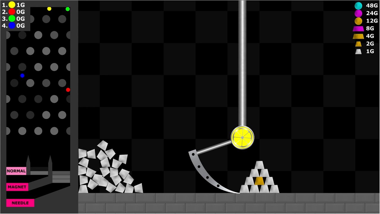 Crane Game 2 - The Gold Battle 8 - Marble Race in Algodoo