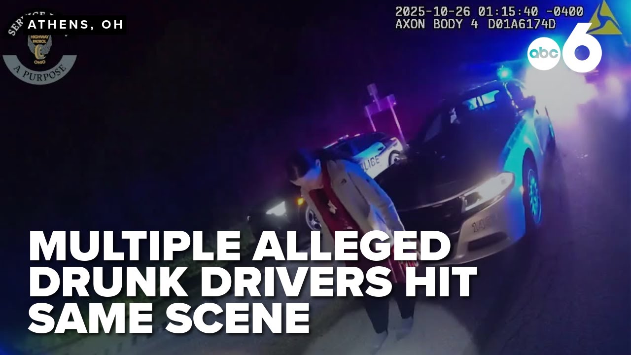 Three alleged drunk drivers crash into police, drive through emergency scene