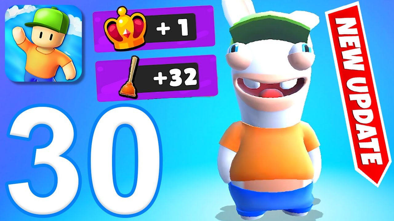 Stumble Guys - Gameplay Walkthrough Part 30 - Rabbids Update (iOS, Android)