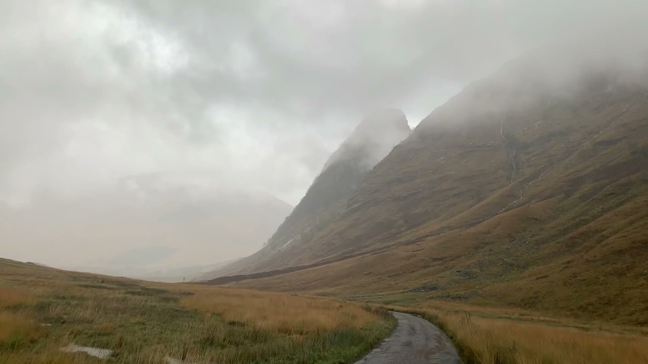 James Bond Skyfall Road – scenic mountain road in Scotland