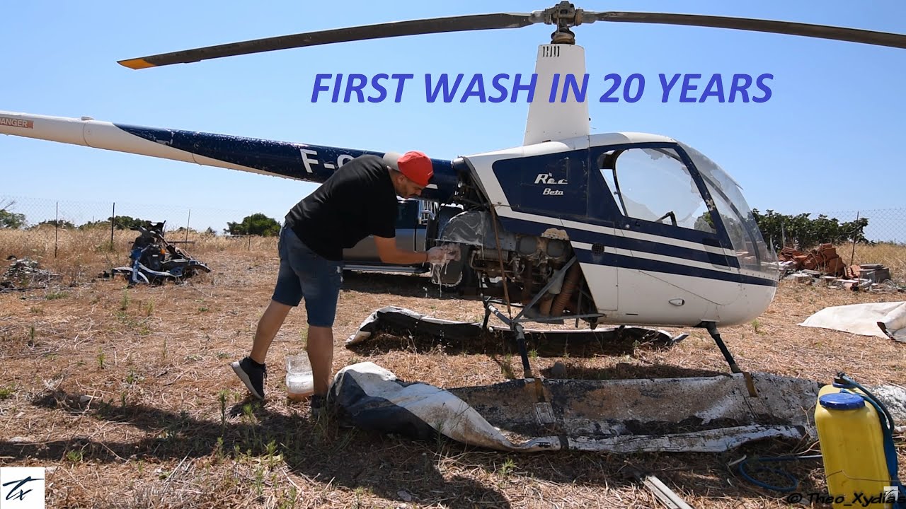 First Wash In 20 Years - Helicopter Restoration Robinson R22 (Part3)
