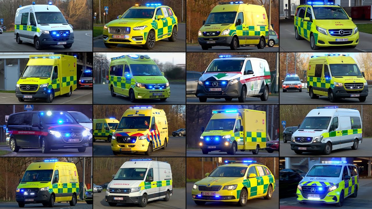 [Nieuwe voertuigen] Dagcompilatie UZ Gent | Ziekenwagens, MUG-Teams, Politie en meer met spoed!