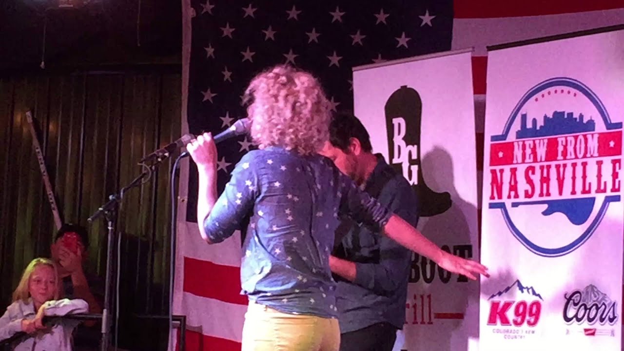 Cam at The Boot Grill singing Burning House
