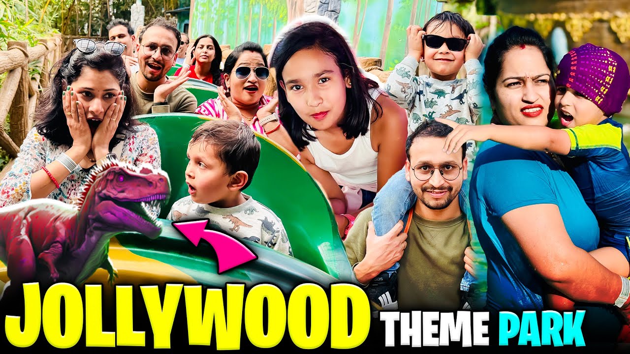 JollyWood Theme Park 🦖🎢 | Dinosaur Park & Water Games 💦🎉 | Ultimate Fun Day! #learnwithpari