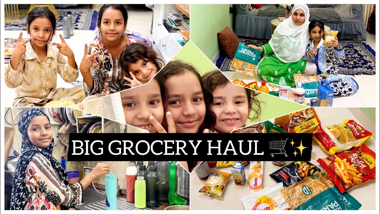 Big Grocery Haul With My Kids 🛒✨ | Monthly Ration Shopping | Fries, Paratha, Snacks & Kitchen Refill