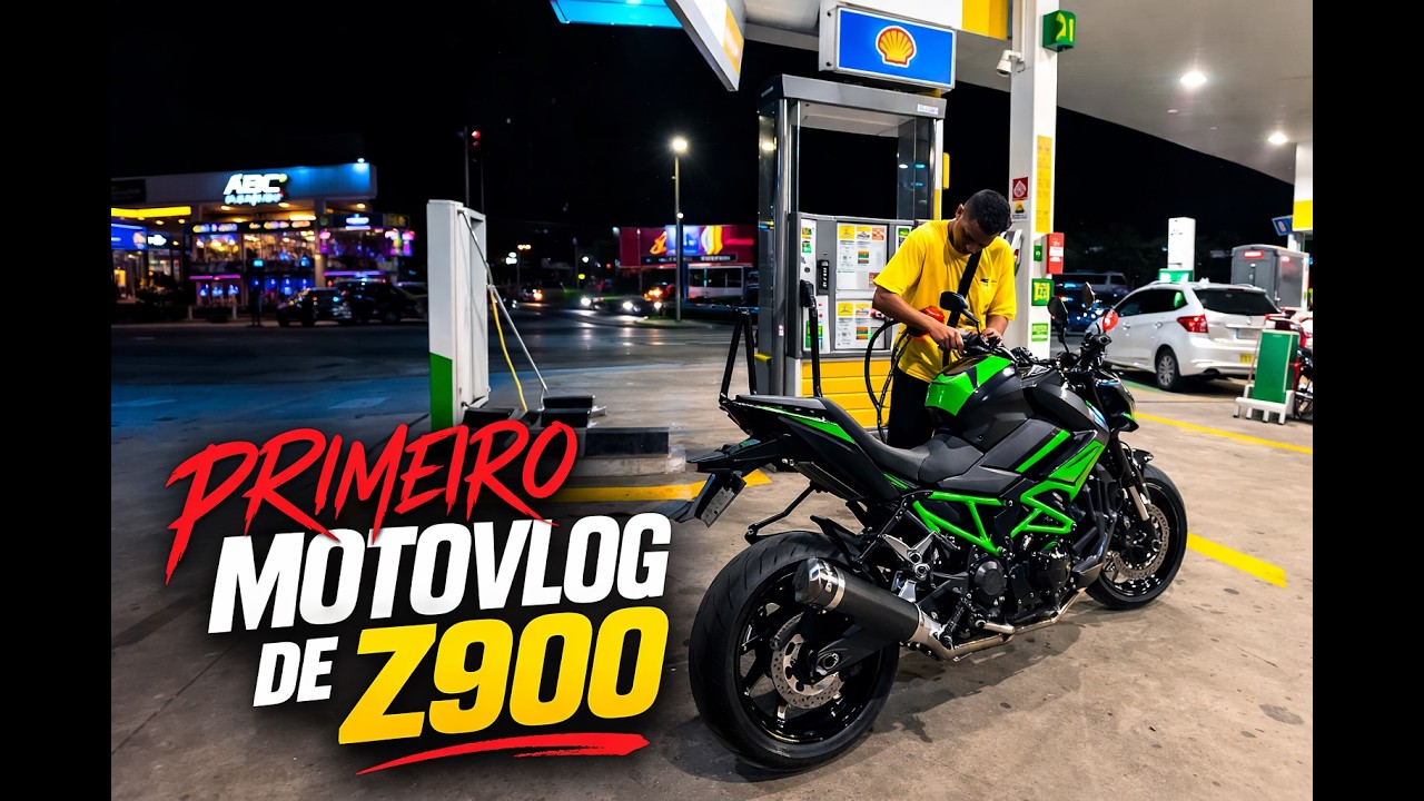 Primeiro Motovlog! Abastecendo a Z900 e Apresentando o Canal