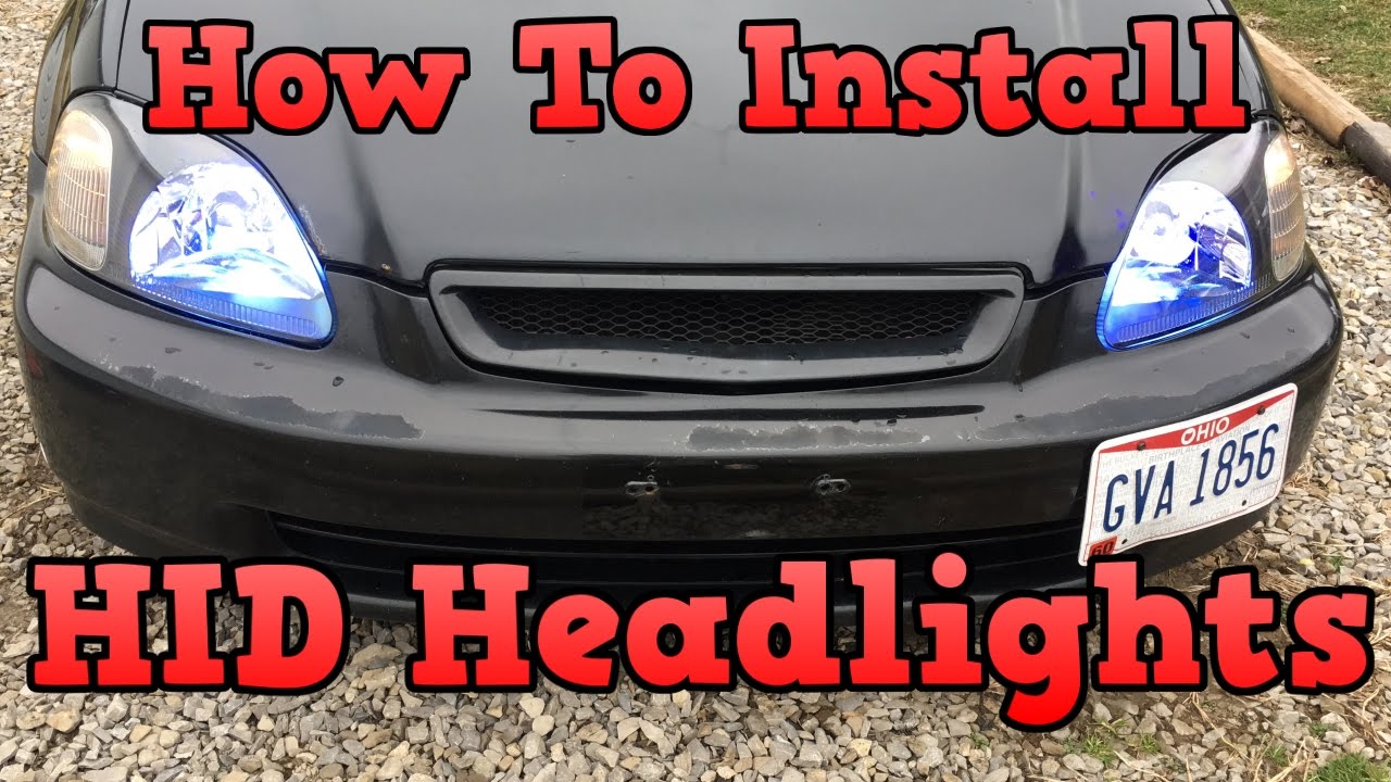 How To Install HID Headlights - Honda Civic
