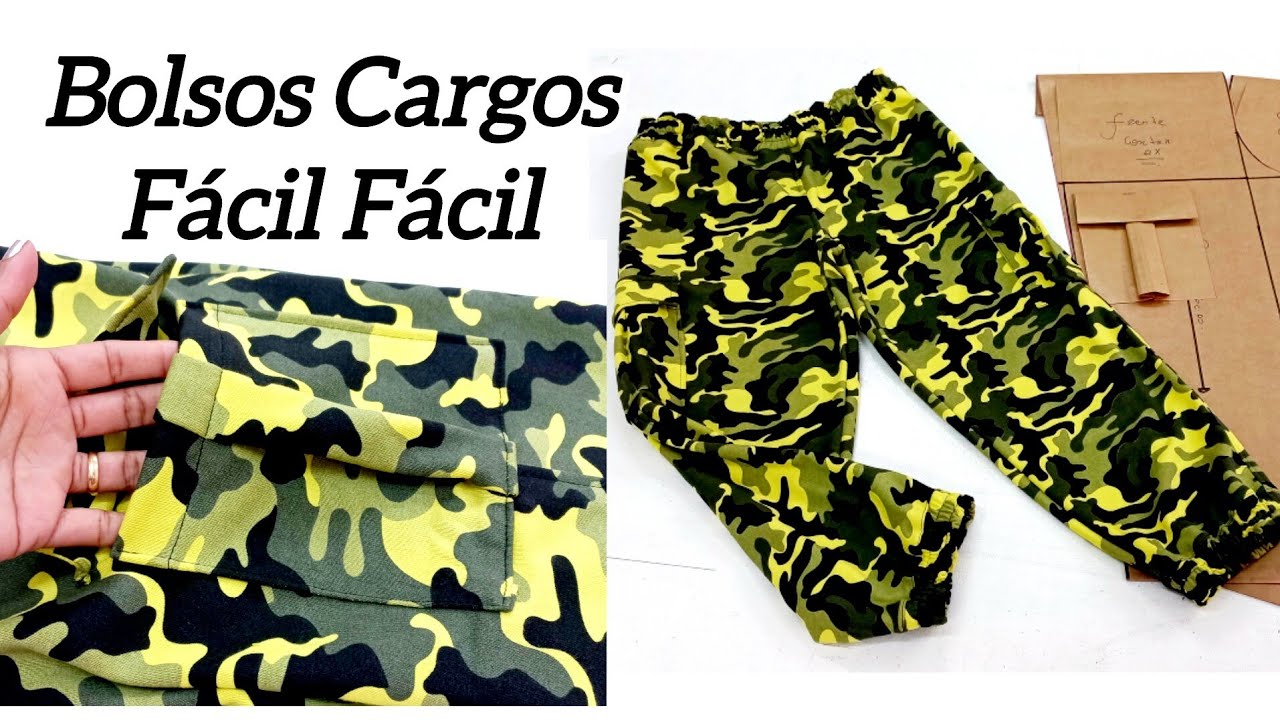 COMO FAZER CALÇA COM BOLSOS CARGO CALÇA INFANTIL