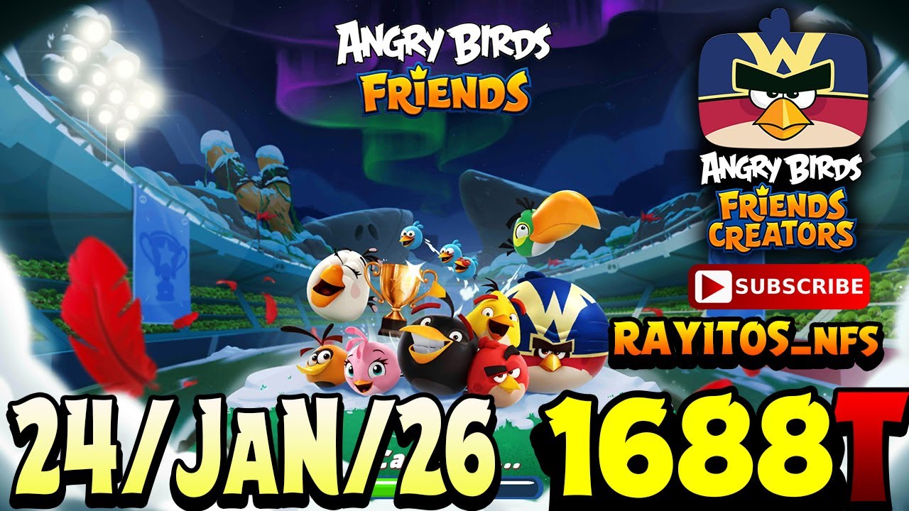 Angry Birds Friends All Levels Tournament 1688 Highscore POWER-UP walkthrough
