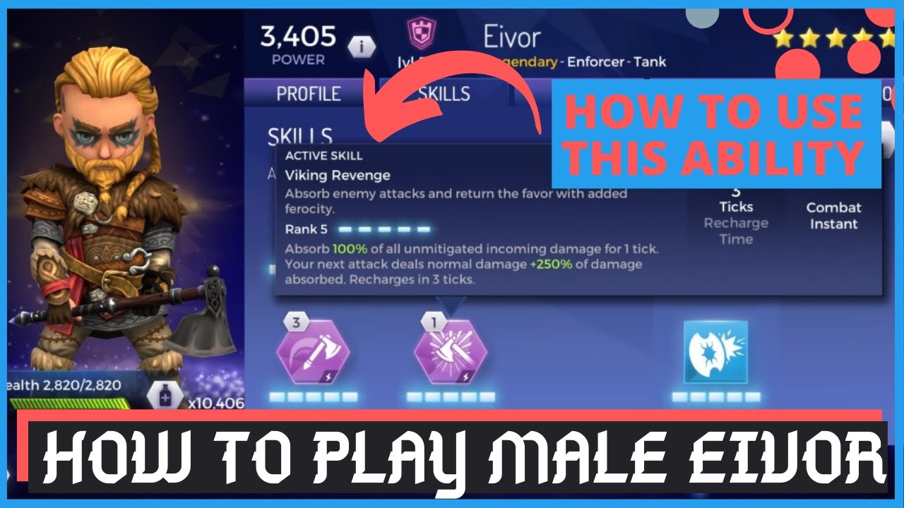 HOW TO PLAY MALE EIVOR . TIPS & TRICKS - Assassin's Creed Rebellion