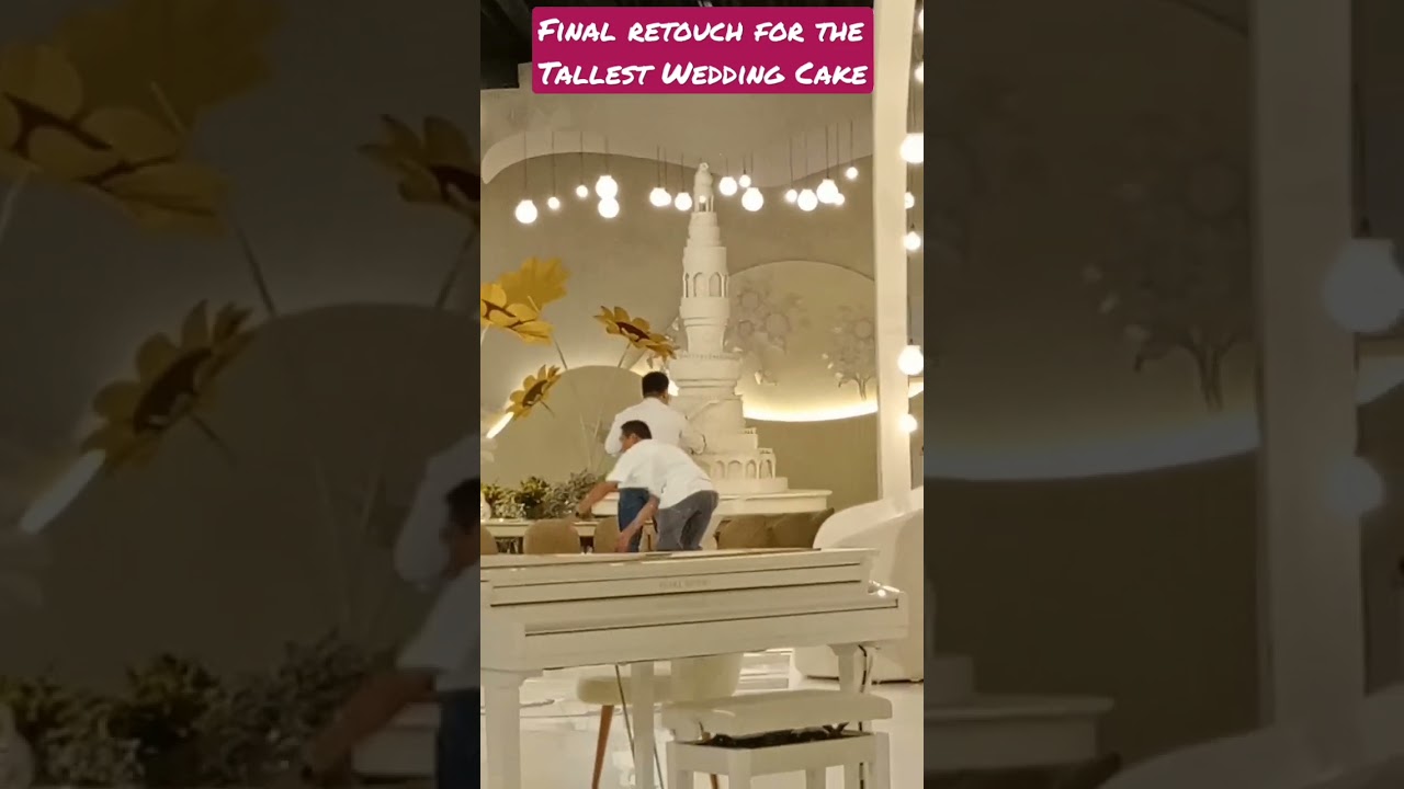 How to apply the Final retouched of the Tallest Royal Wedding cake i'ved ever seen.