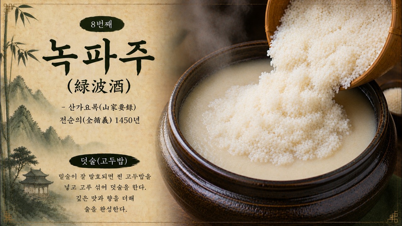 (08)녹파주(緑波酒)-덧술-산가요록(山家要錄)
