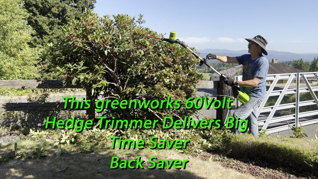 Greenworks 60V hedge trimmer