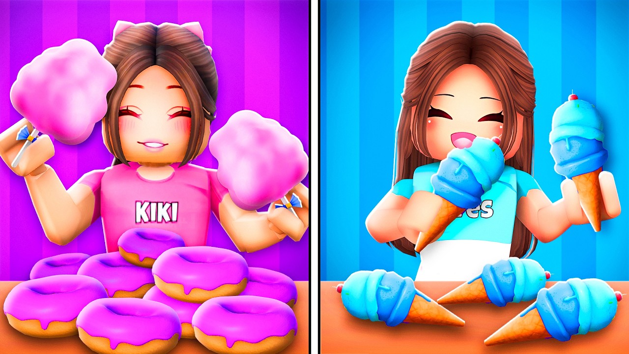 В Roblox нужно есть только еду ОДНОГО ЦВЕТА!