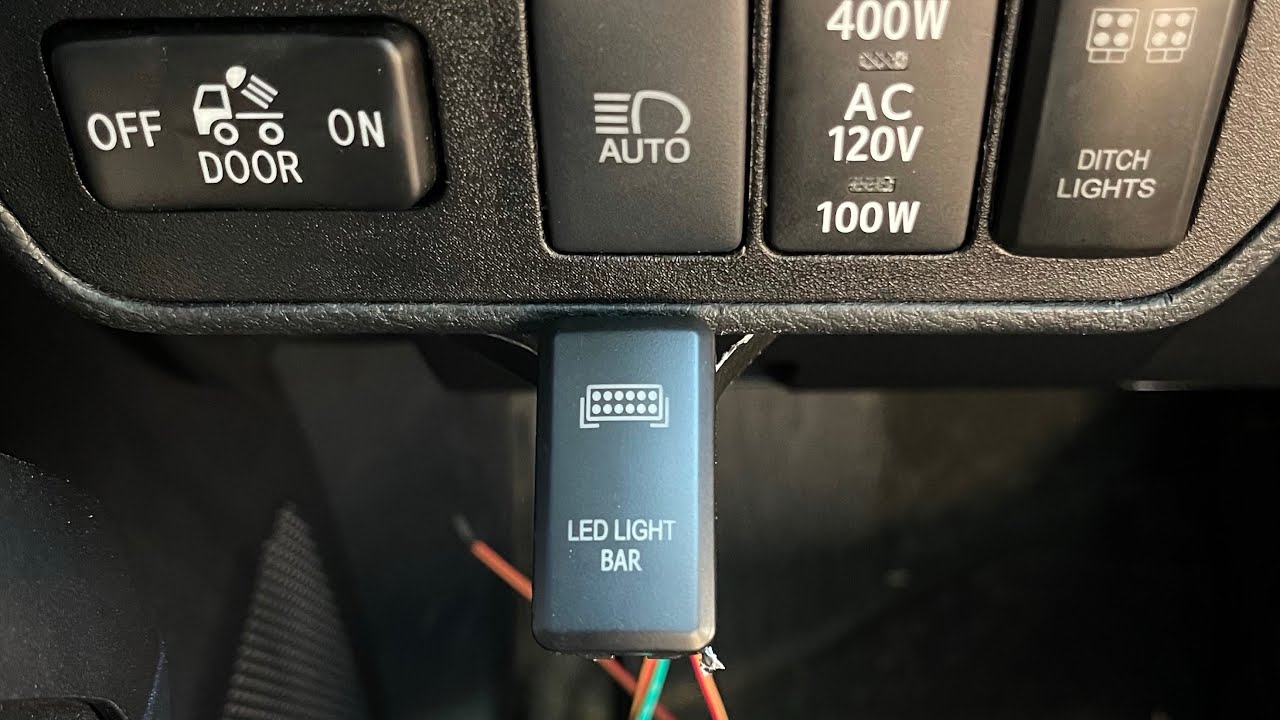 HOW TO WIRE OEM LIGHT BAR SWITCH!!INSTALL FOR 3RD GEN TACOMA!