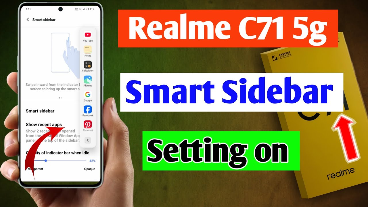 Realme C71 smart sidebar setting on how to do it | Realme c71 smart sidebar