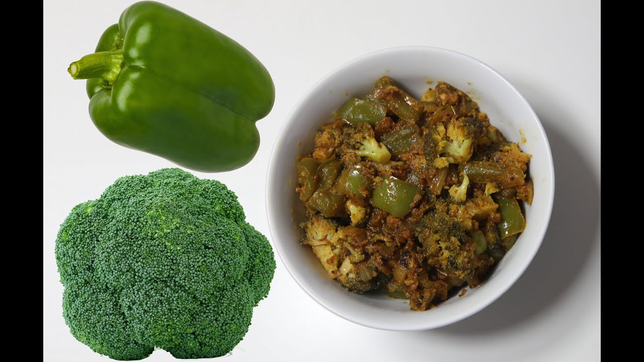 Capsicum Broccoli Curry - Capsicum Broccoli Masala with sesame seeds
