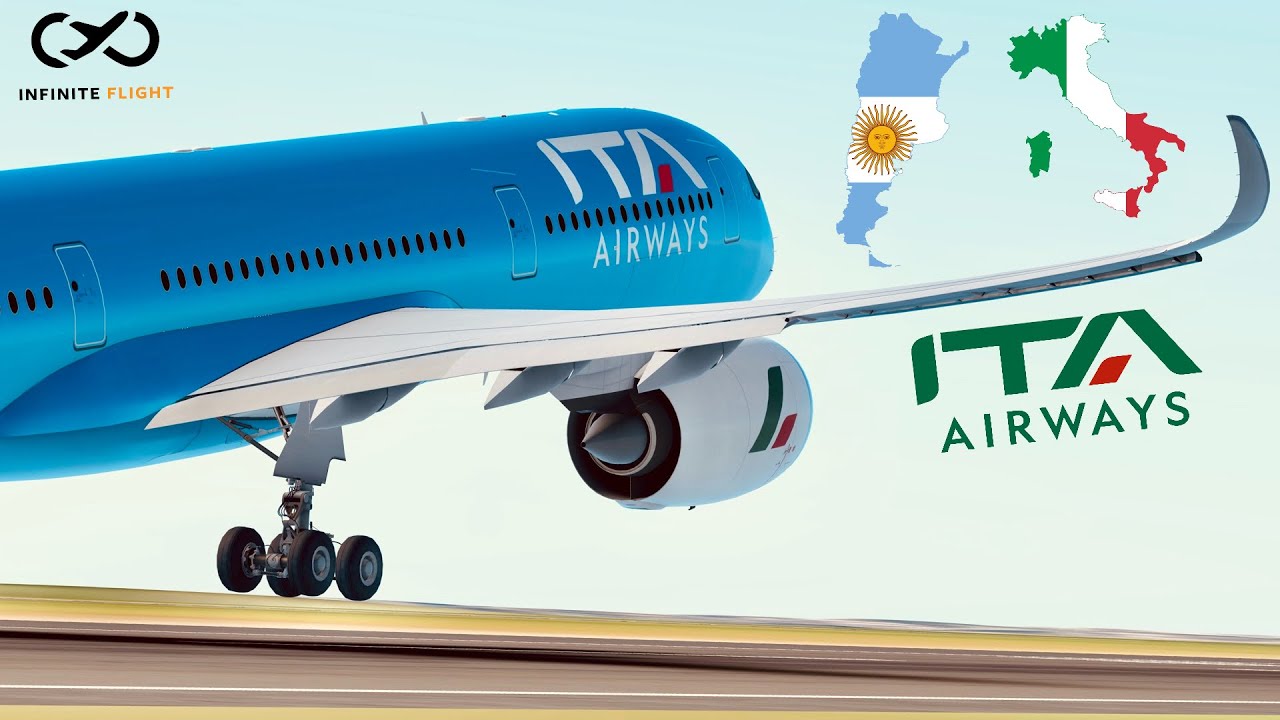 Infinite Flight GLOBAL 23.2: Buenos Aires (EZE) to Rome (FCO) | ITA Airways | Airbus A350-900