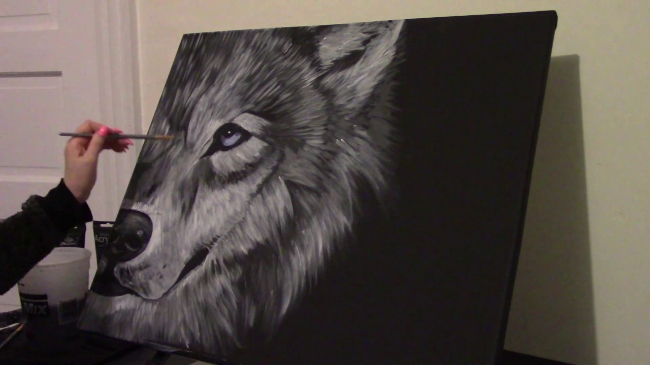 Half Wolf Face Painting!