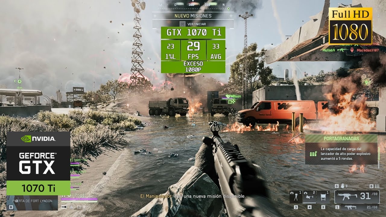 Battlefield™ REDSEC - GTX 1070 Ti (2025) | Bajo-Exceso | 1080p Benchmark Fast