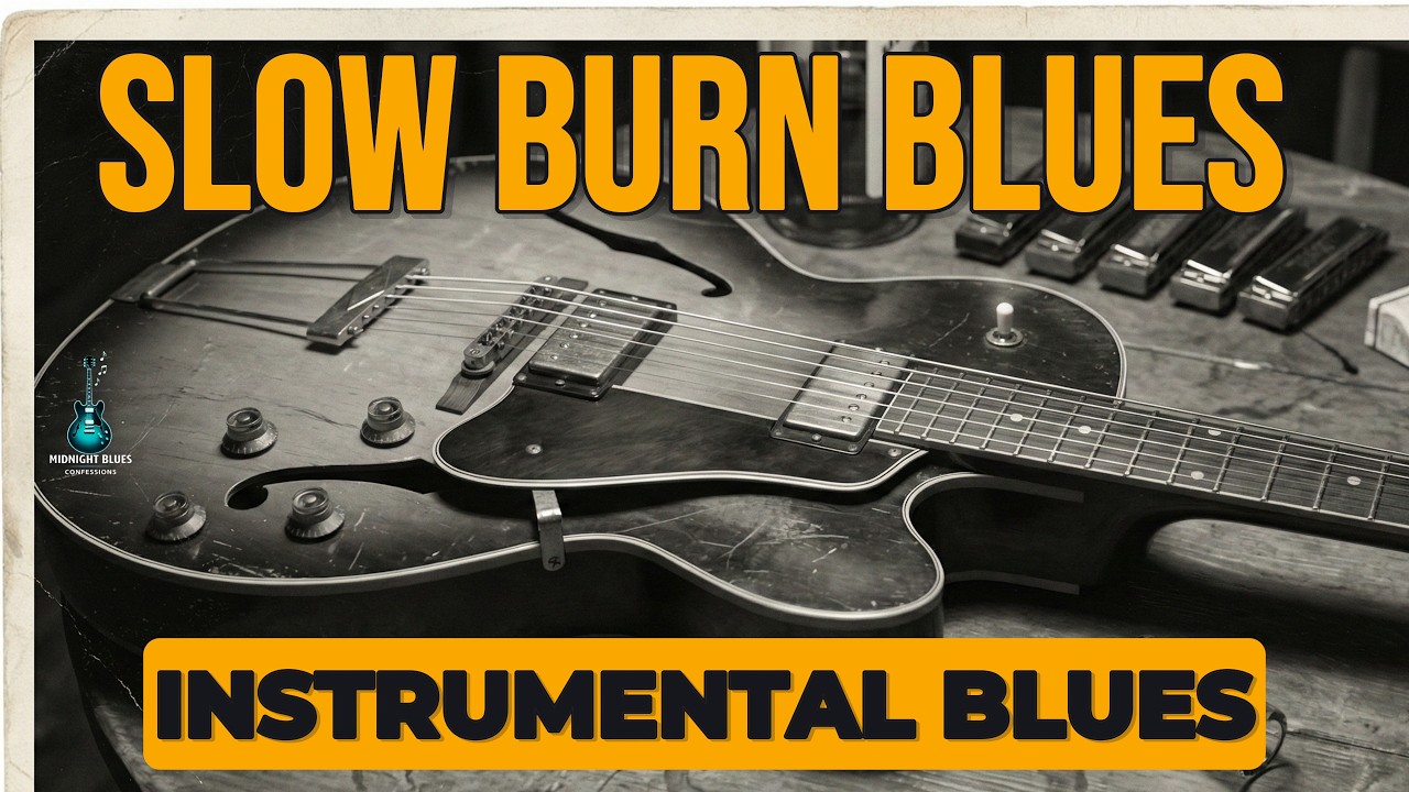 Slow Burn Blues  | Relaxing Instrumental | Slow Chicago Blues
