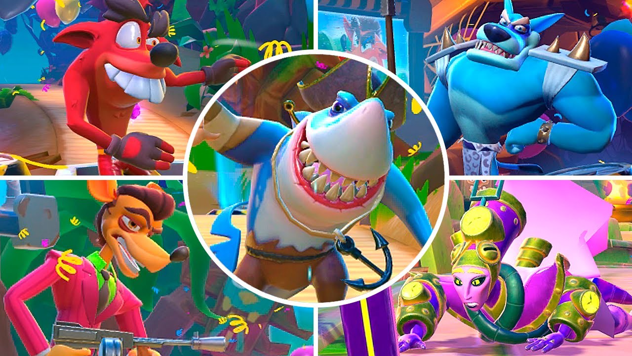 Crash Bandicoot: 25th Anniversary - All Bosses (No Damage) 4K 60FPS