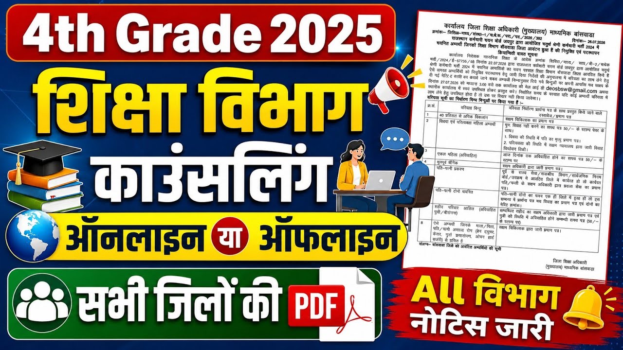 Fourth Grade Department Allotment 2026 / Fourth Grade District Allotment / Fourth Grade 2026 Join...