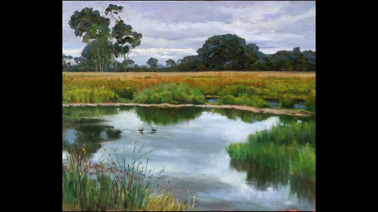 #45 Landscape oil Painting by  Fu Dali 20171209