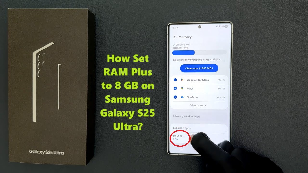 How Set RAM Plus to 8 GB on Samsung Galaxy S25 Ultra?