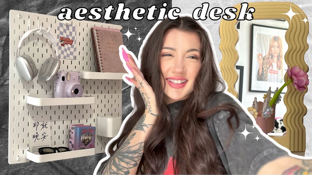 Aesthetic διακόσμηση γραφείου ♡ Haul ρούχων