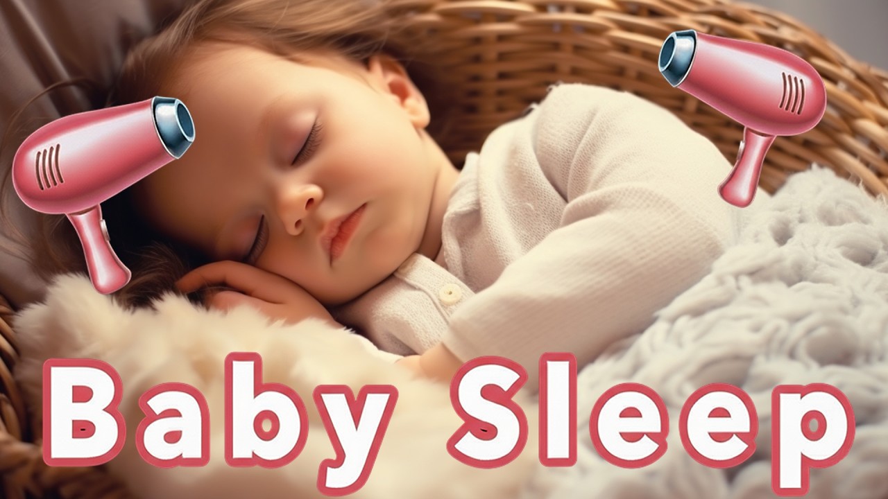 10 Hours Einschlafhilfe für Babys | Baby Fön Geräusch / Hair Dryer Sleep Sounds