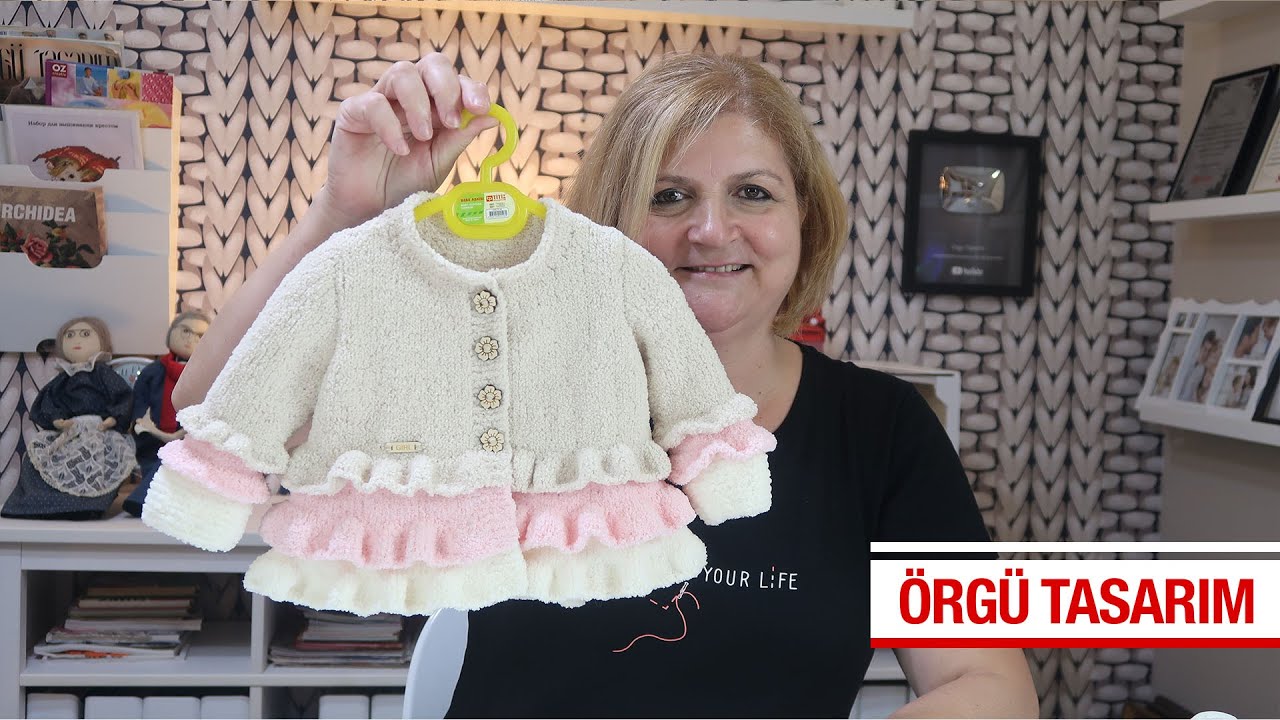Örgü ile 0-1 Yaş Kız Çocuklar İçin Hırka Yapımı - Evrimin Hırkası