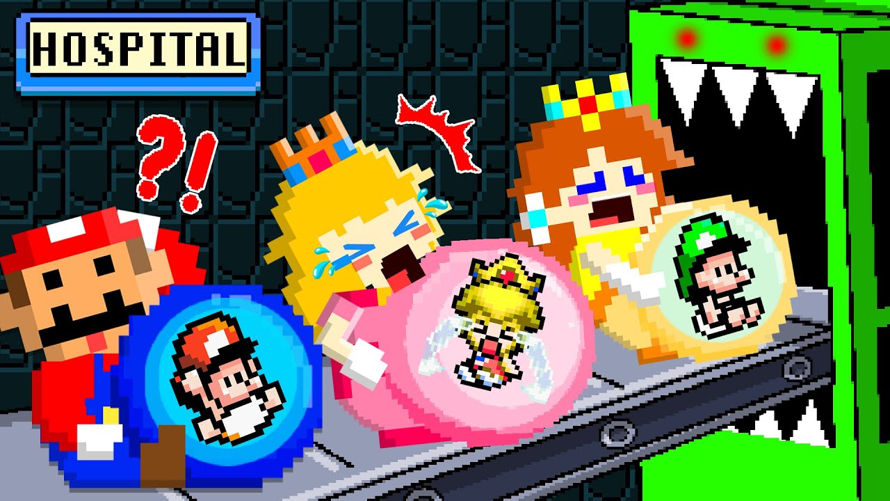 Super Mario Bros. but Team Mario PREGNANT Goes to the Hospital | Game Animation