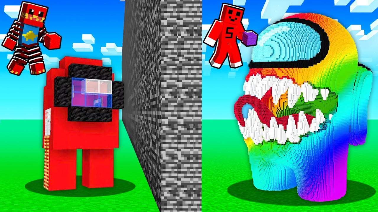 BOXY BOO'yu YAPI KAPIŞMASINDA AMOUNG US ile TROLLEDİM !! - Minecraft