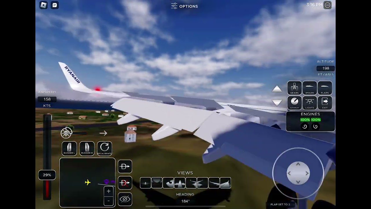 Project Flight Roblox -  Boeing 737 Ryanair landing at Menorca