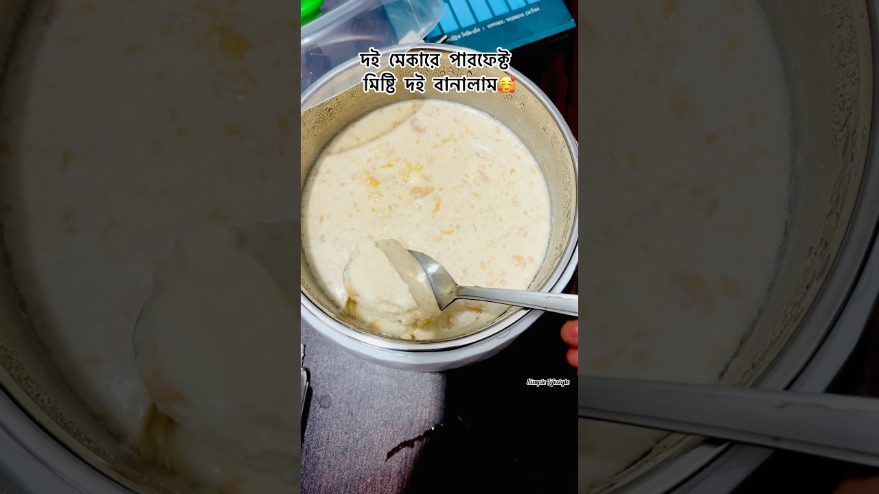 দই মেকারে পারফেক্ট মিষ্টি দই বানালাম🥰 #yogurtmaker #doimaker #doi #mistidoi #sweetcurd #youtube