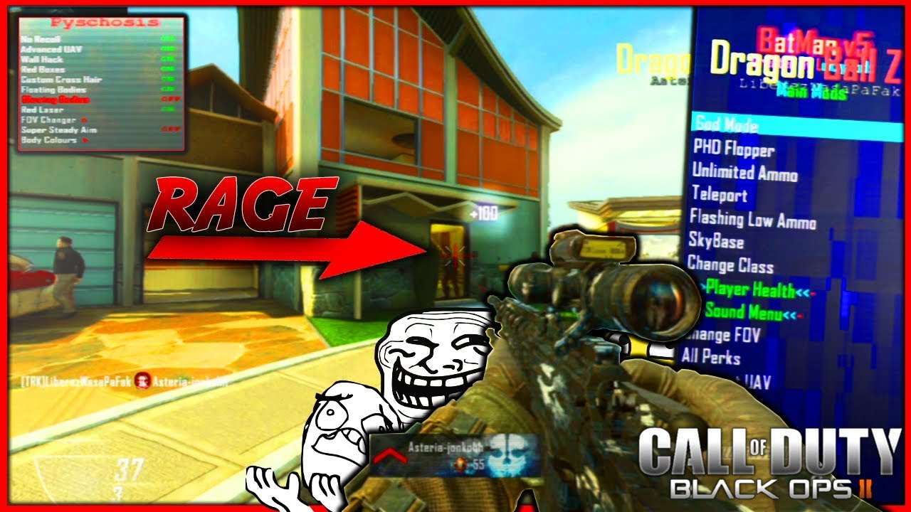 1vs1 SNIPER CONTRE un KIKOO RAGEUX QUI PÈTE LES PLOMBS avec le AIMBOT - Troll Mod Menu bo2
