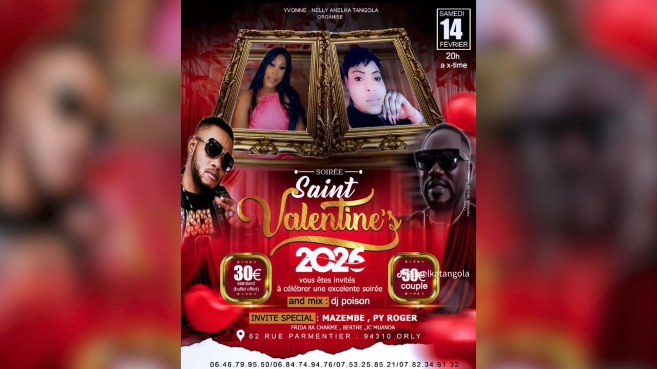 SOIRÉE SAINT VALENTIN DE MAMAN SOCIAL YVONNE DE CHOISY LE ROI