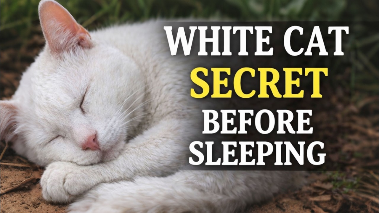 Funny & Relaxing Cats in the Garden | Ambient Nature Sounds & White Cat Story