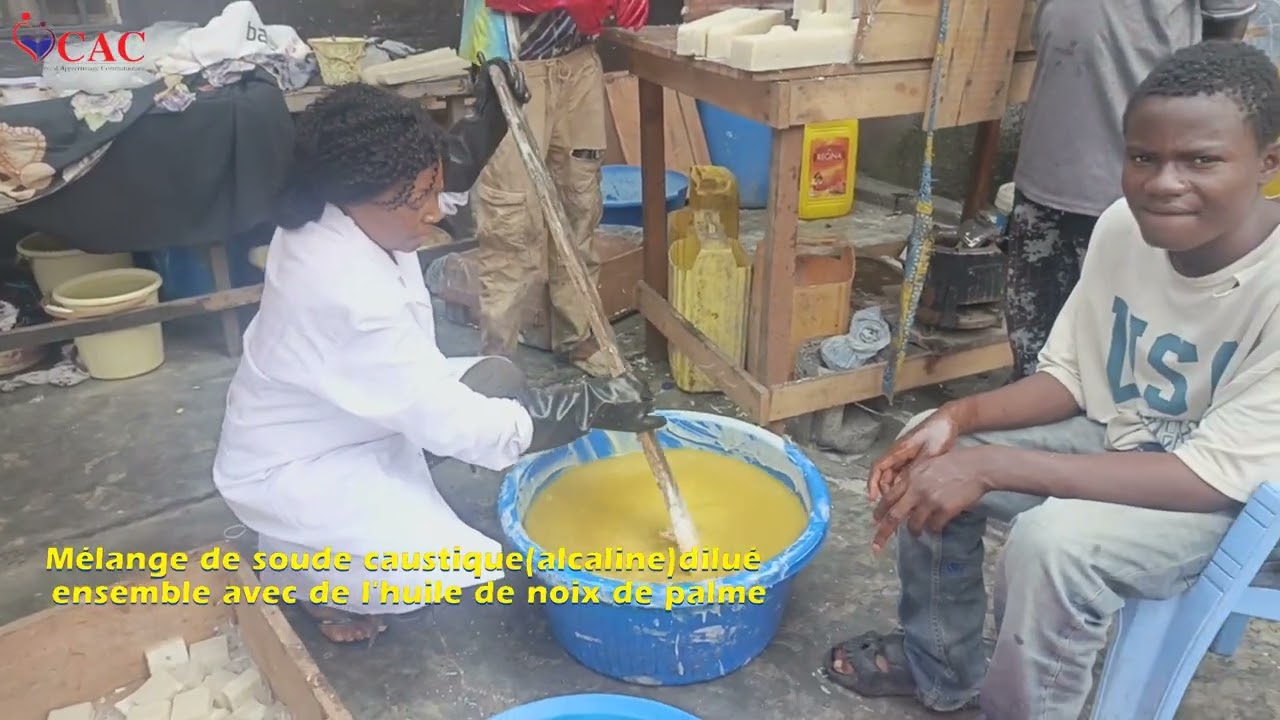CAC NGIRI-NGIRI VISIT ATELIER DE FABRIC DES SAVONS DURS DE L'APPRENANTE MADAME NDAYA CE 14 JULY 2025