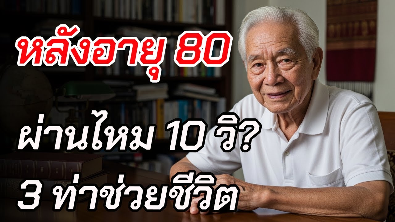 ชีวิตหลังอายุ 80: ถ้าผ่านไม่ถึง 10 วินาที เสี่ยงอันตราย! 3 ท่าออกกำลังกายช่วยชีวิต