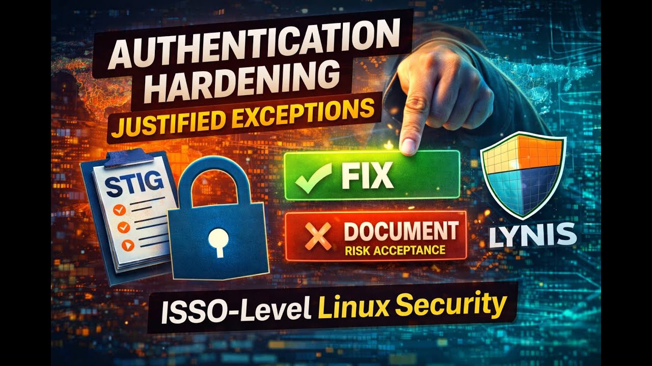 Authentication Hardening & Justified Exceptions | ISSO-Level Linux Security (STIGs & PAM)
